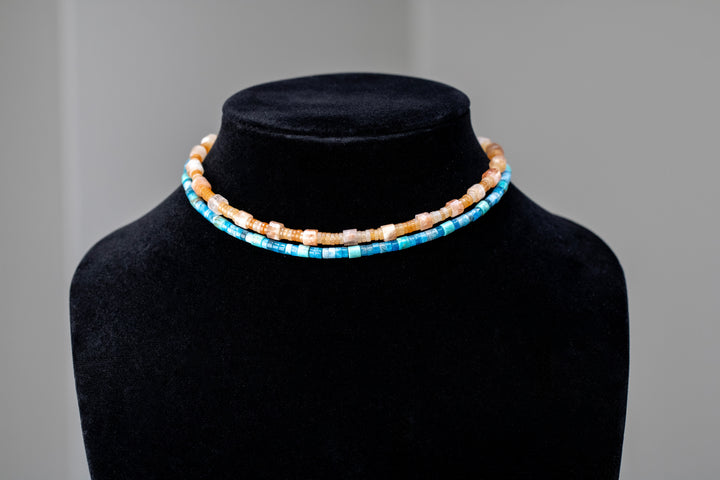 Breeze : Apatite &amp; Turquoise Comfort Stretch Necklace