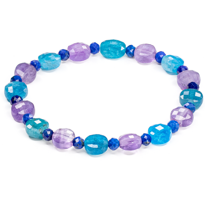 Ocean Blue: Amethyst &amp; Apatite Bracelet