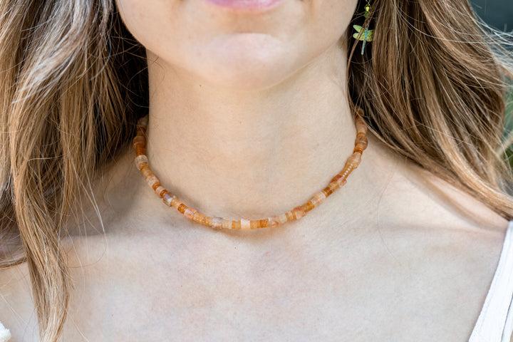 Sorrel : Sunstone &amp; Aventurine Comfort Stretch Necklace
