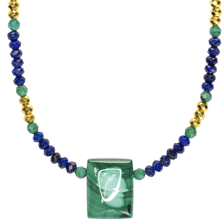 Empra : Malachite &amp; Lapis Necklace