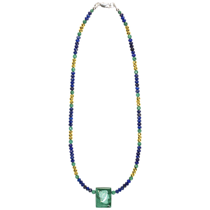 Empra : Malachite &amp; Lapis Necklace