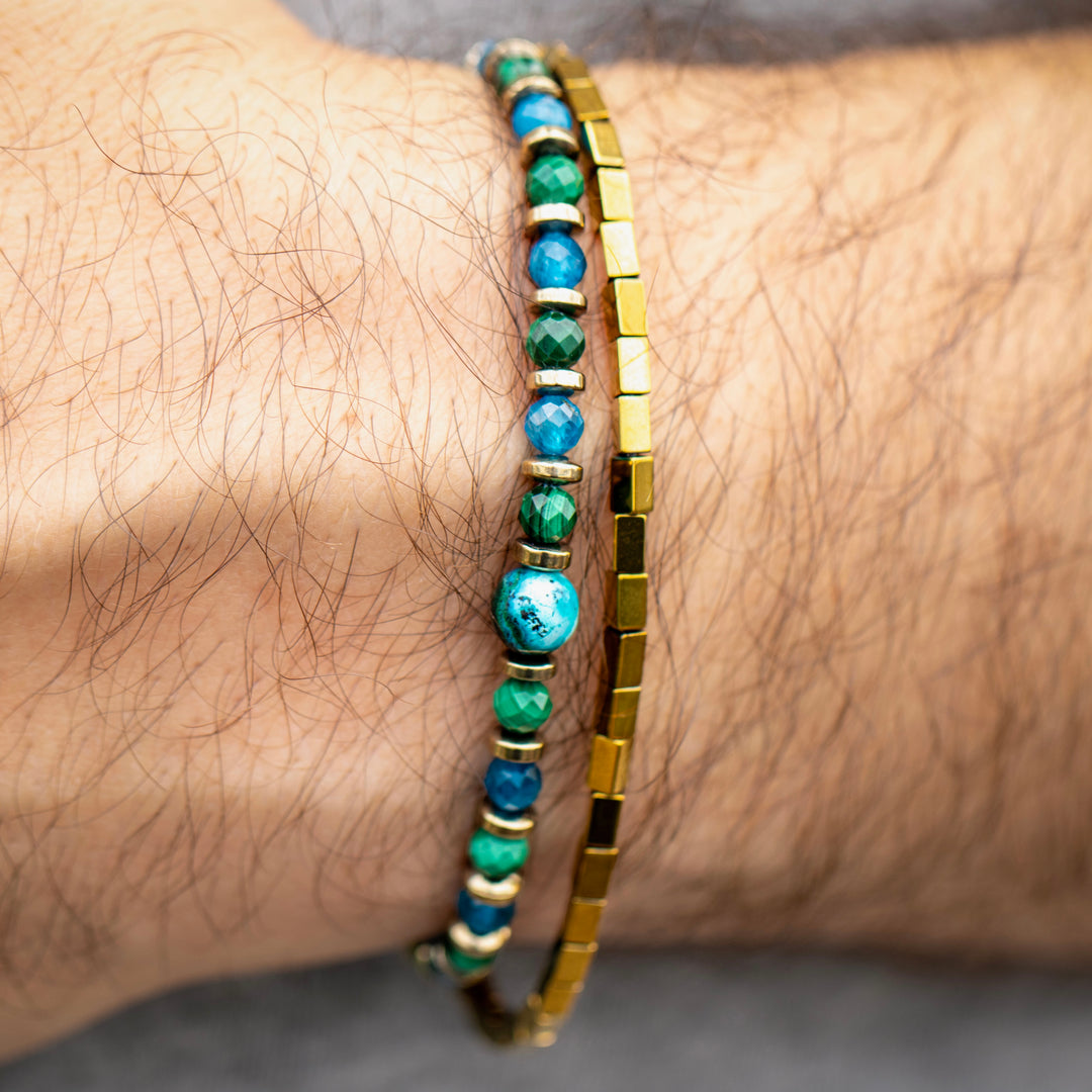 Earthrise : Malachite Chrysocolla Bracelet