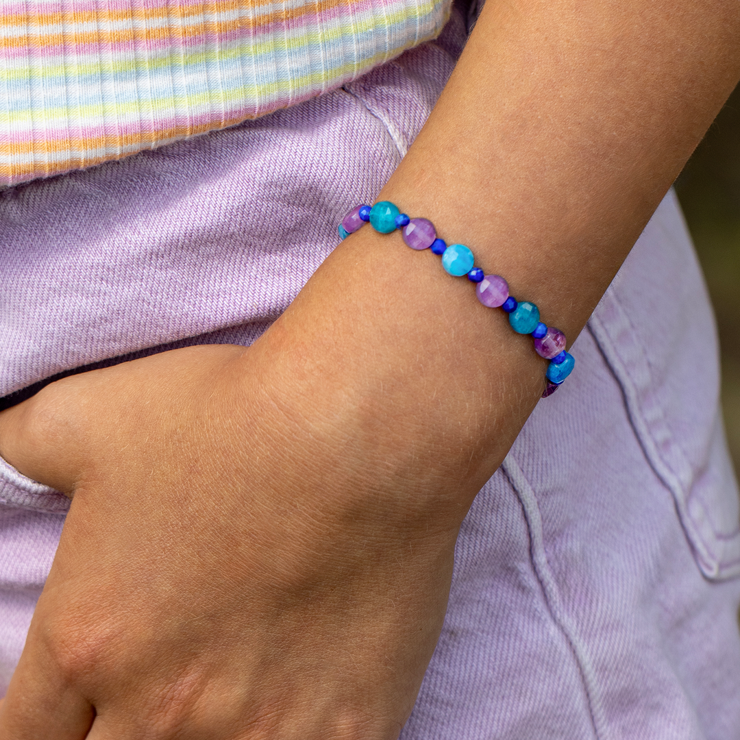 Ocean Blue: Amethyst &amp; Apatite Bracelet
