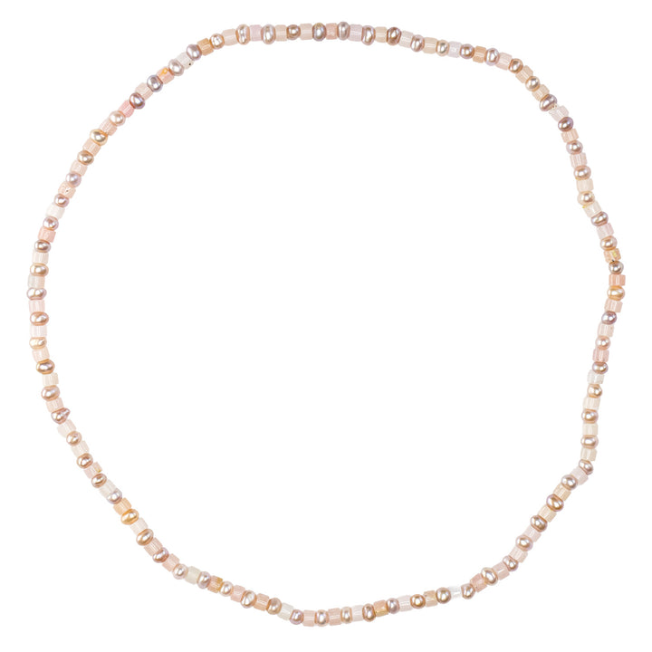 Blossom : Freshwater Pearl &amp; Opal Comfort Stretch Necklace